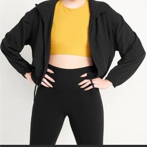 WORN ONCE Old Navy Active Black Zip Up Jacket Size Small